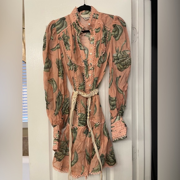 Alemais Floral Print Pink Dress - Picture 1 of 4